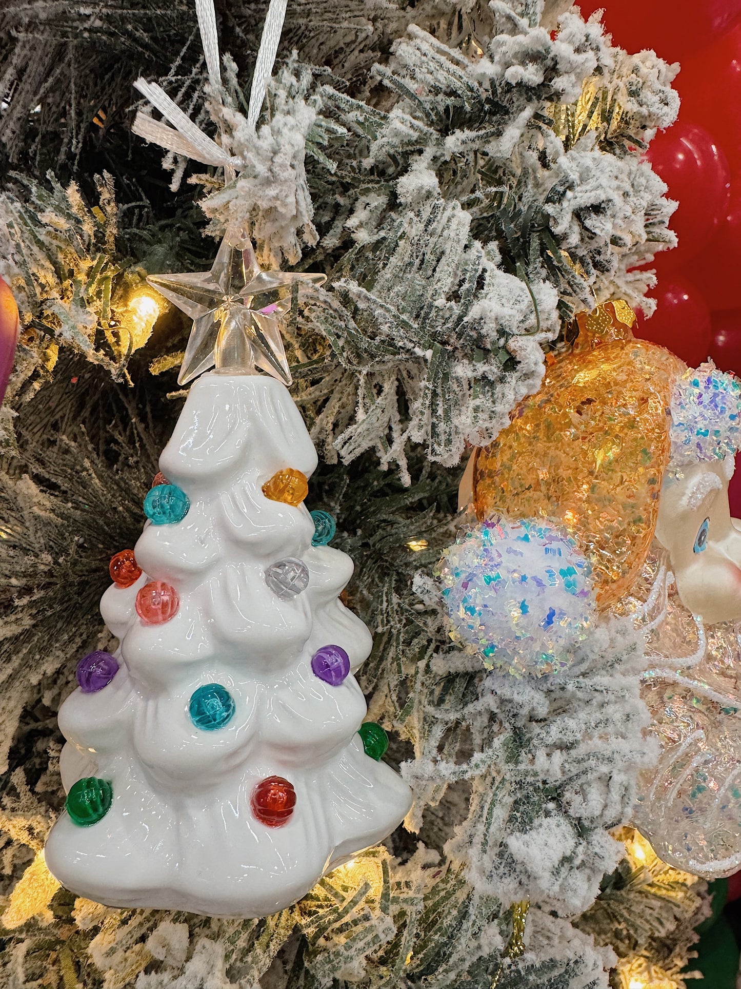 Vintage Tree Ornament - White