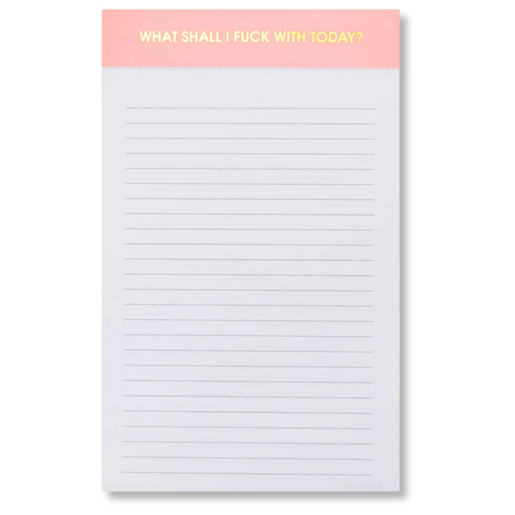 What Shall I Fuck With Today Notepad