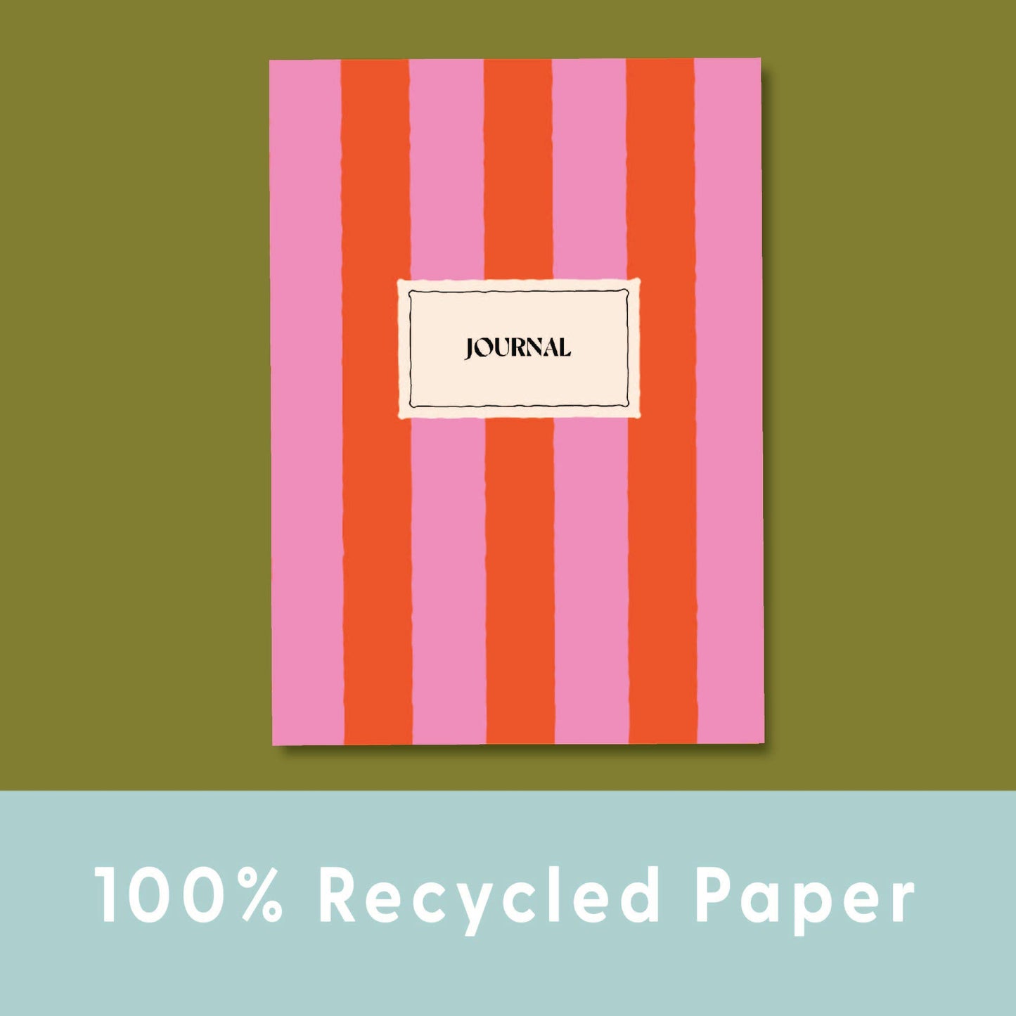Hot Pink Stripe Notebook