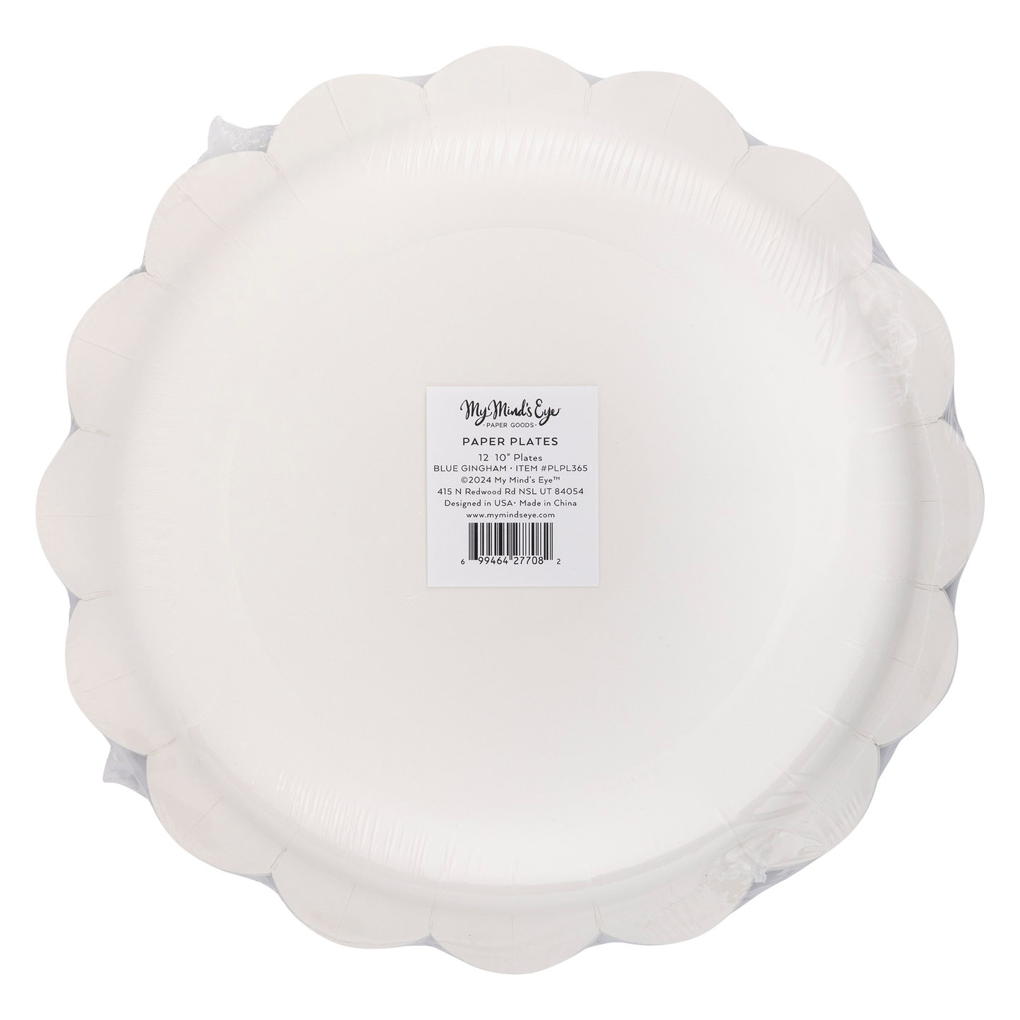 Blue Gingham Plate