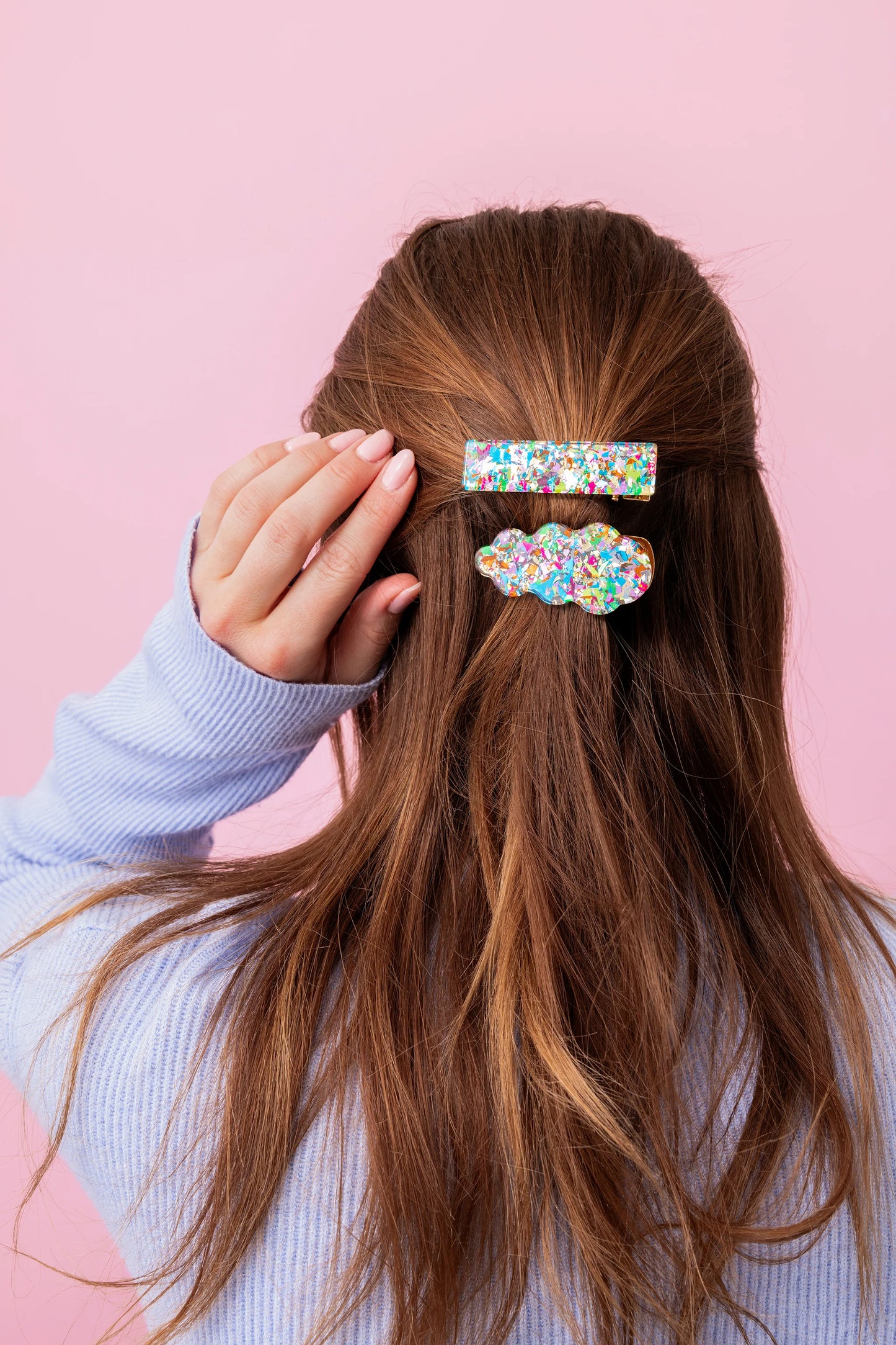 Colorful Confetti Hair Clip Set