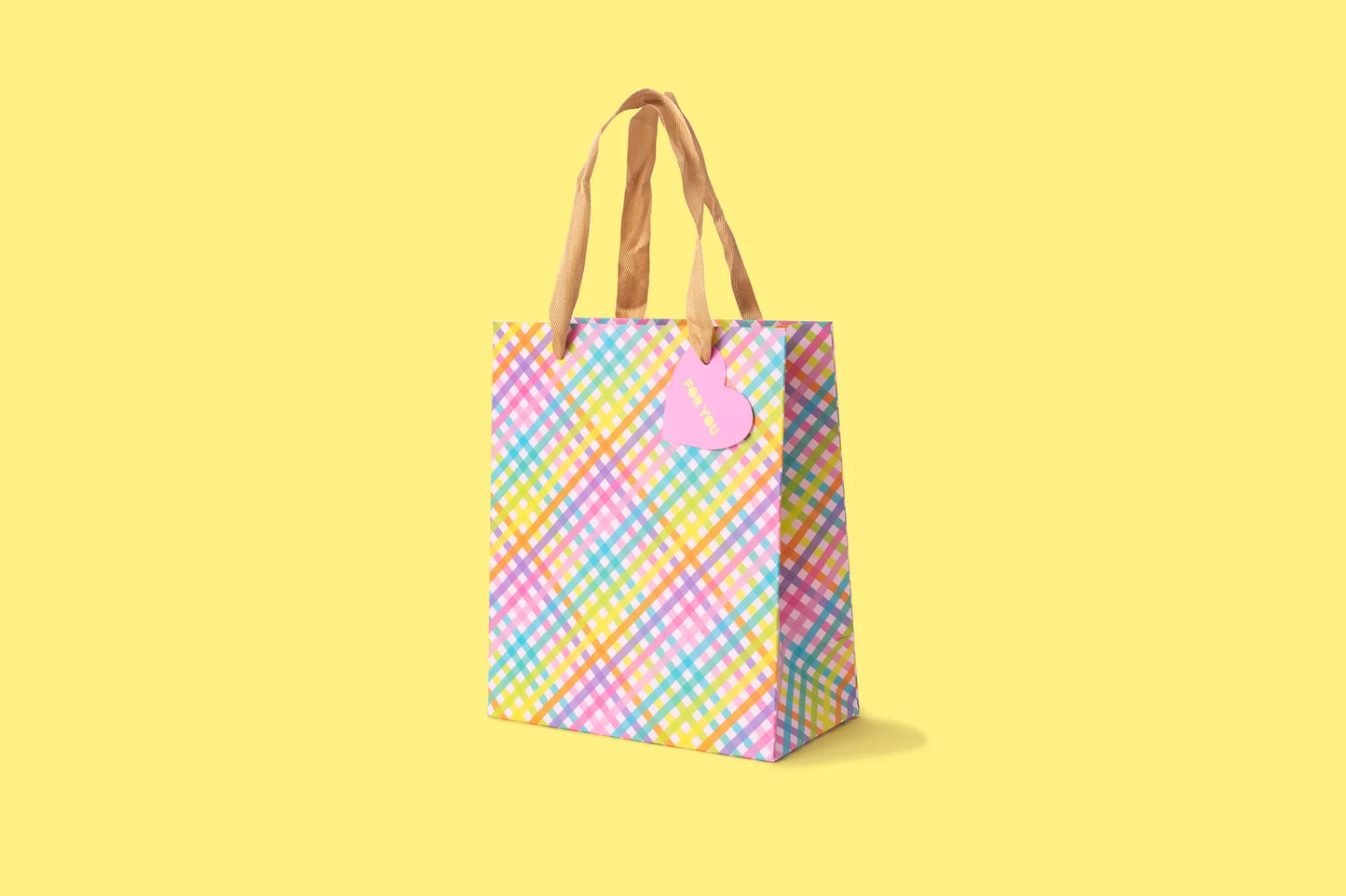 Colorful Gingham Gift Bag | Medium