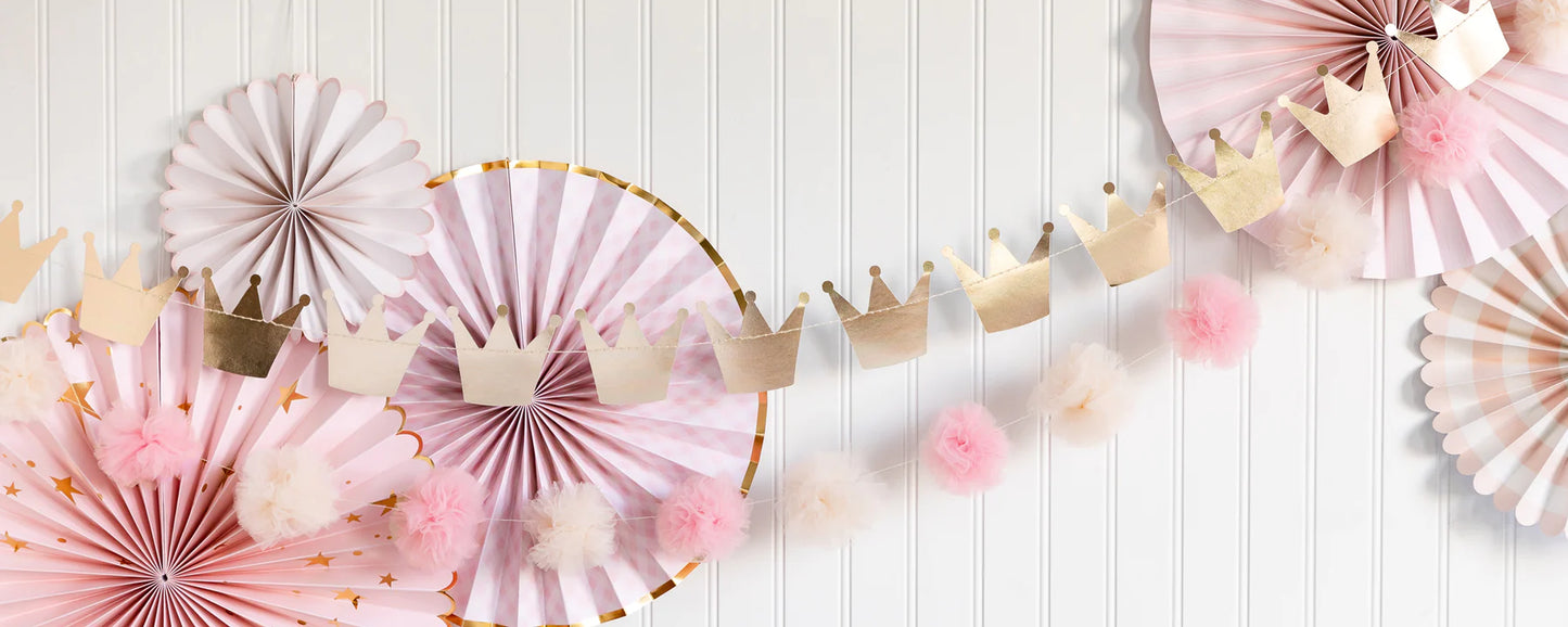 Crowns & Pom Pom Princess Banner