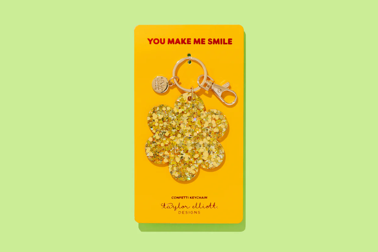 Flower Confetti Keychain