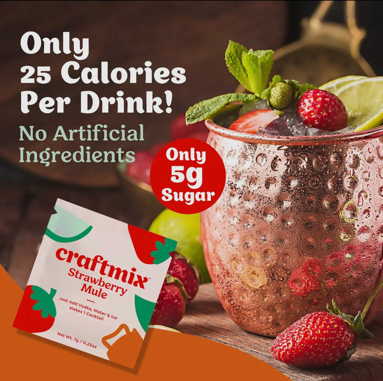 Strawberry Mule Cocktail/Mocktail Mix