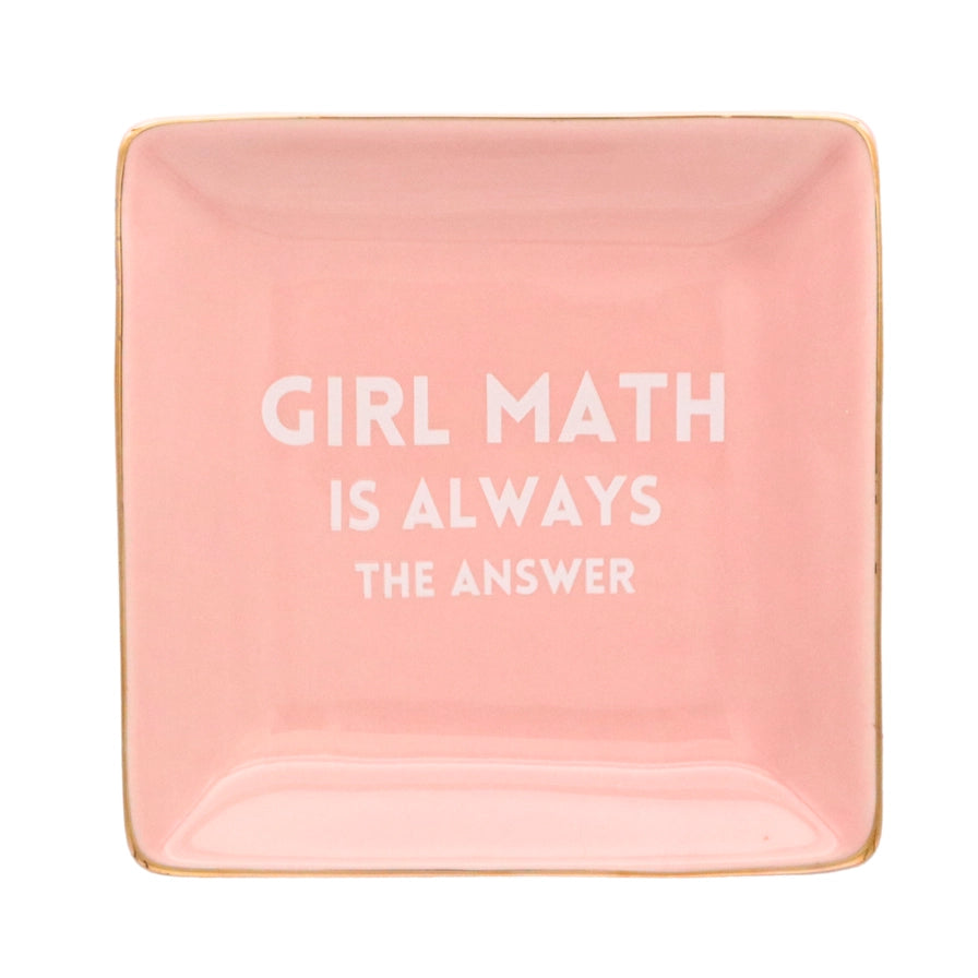 Girl Math Trinket Tray