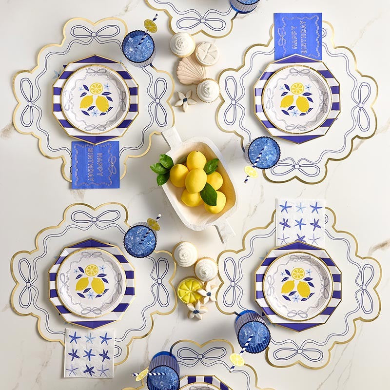 Blue Stripes Plate