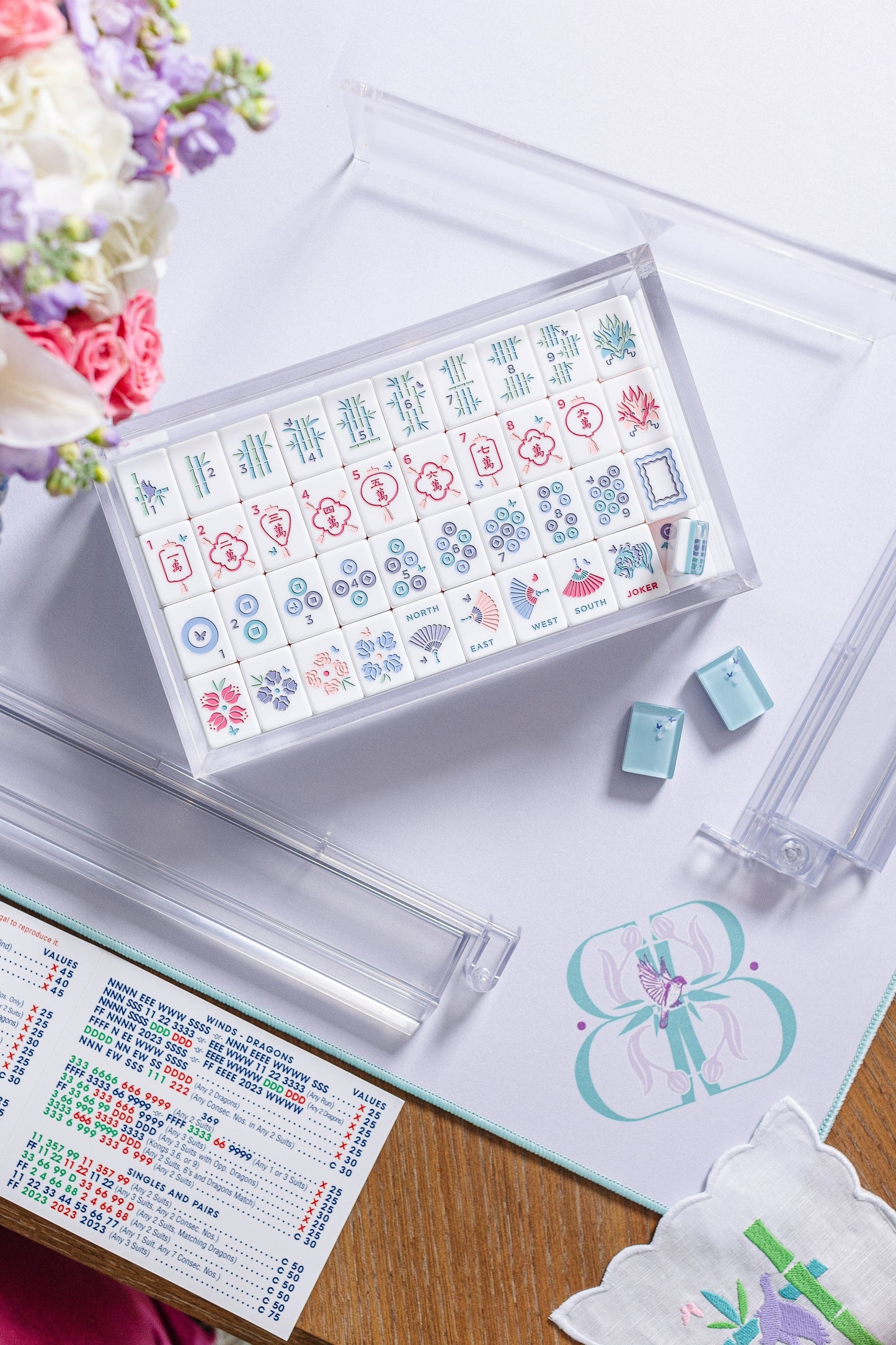Classic Mahjong Tile Set | Teal