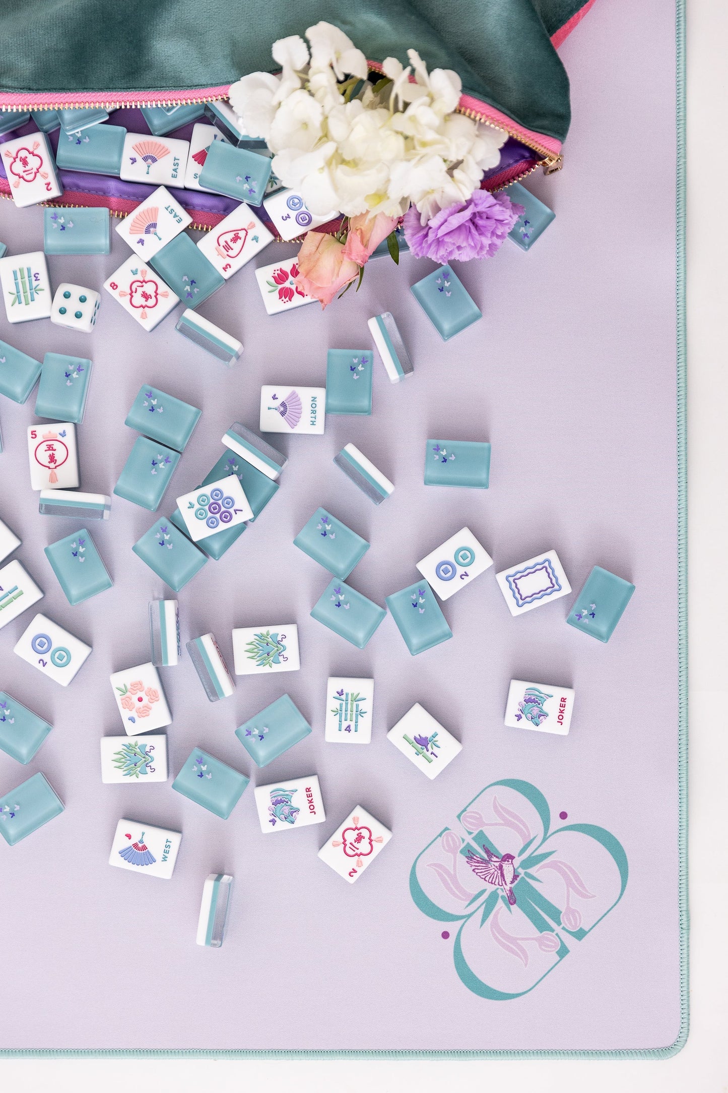 Classic Mahjong Tile Set | Teal