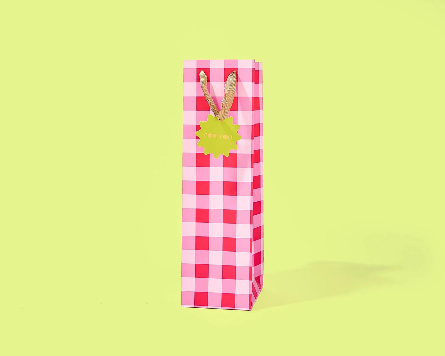 Red & Pink Gingham Bag | Wine