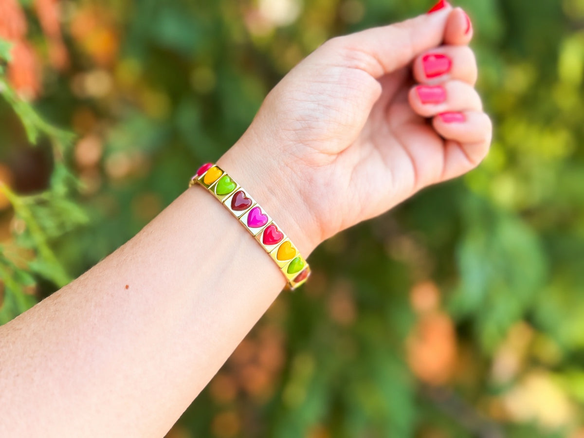 Hartley Colorful Heart Bracelets