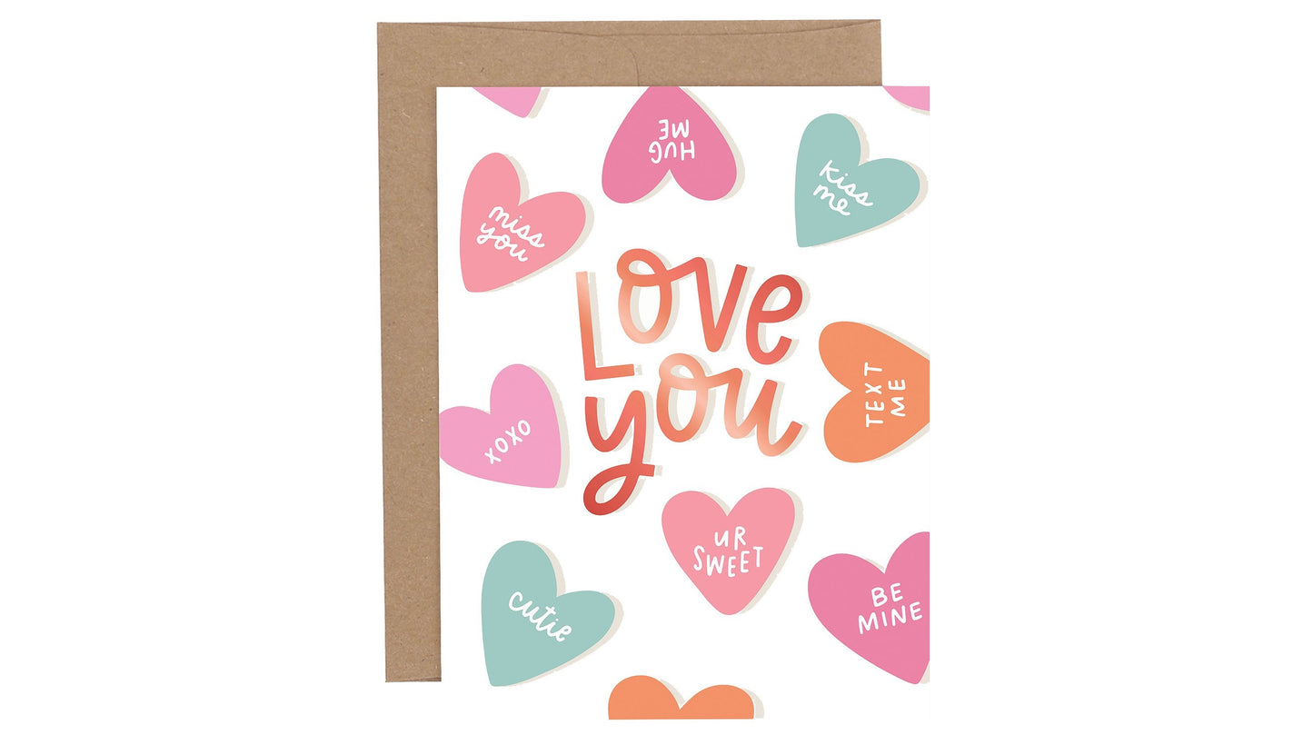 Love You Hearts Card