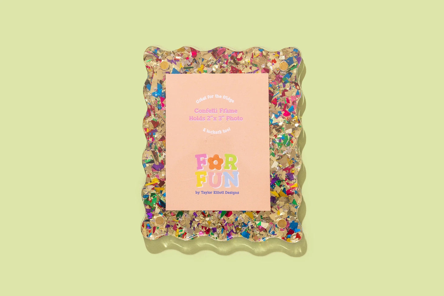 Magnetic Glitter Frame | Gold Confetti