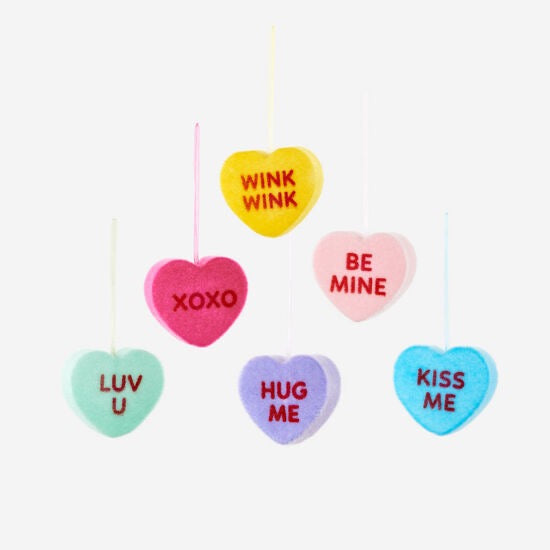 Flocked Conversation Heart | Small