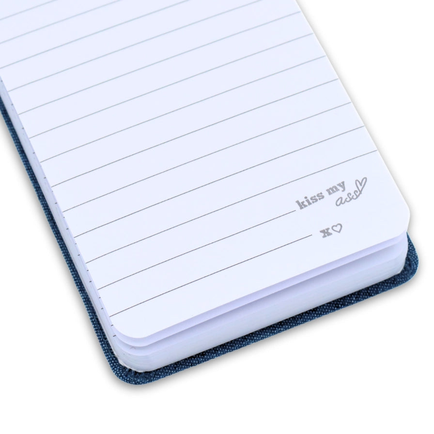 Kiss My A*s Denim Pocket Journal