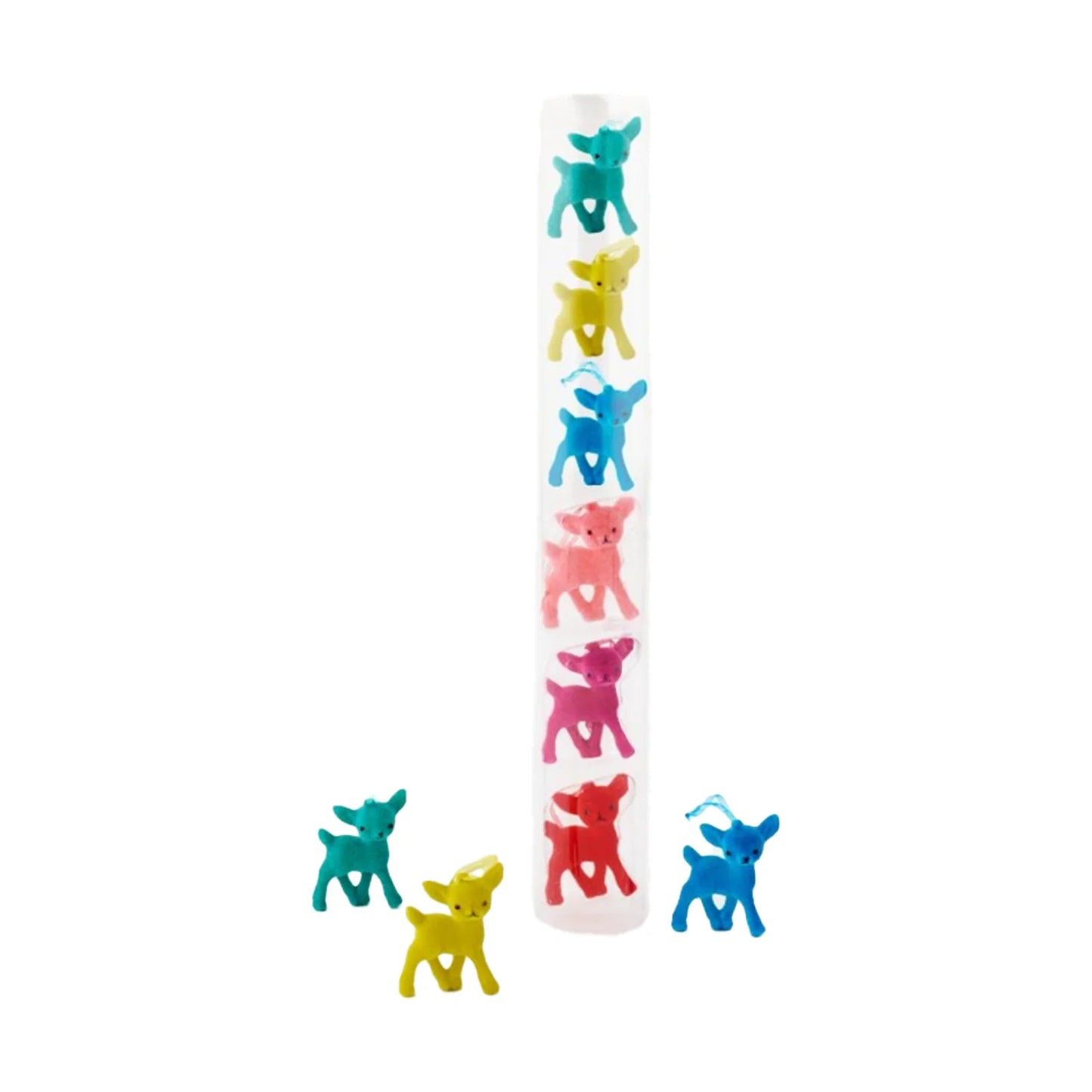 Mini Flocked Reindeer Tube