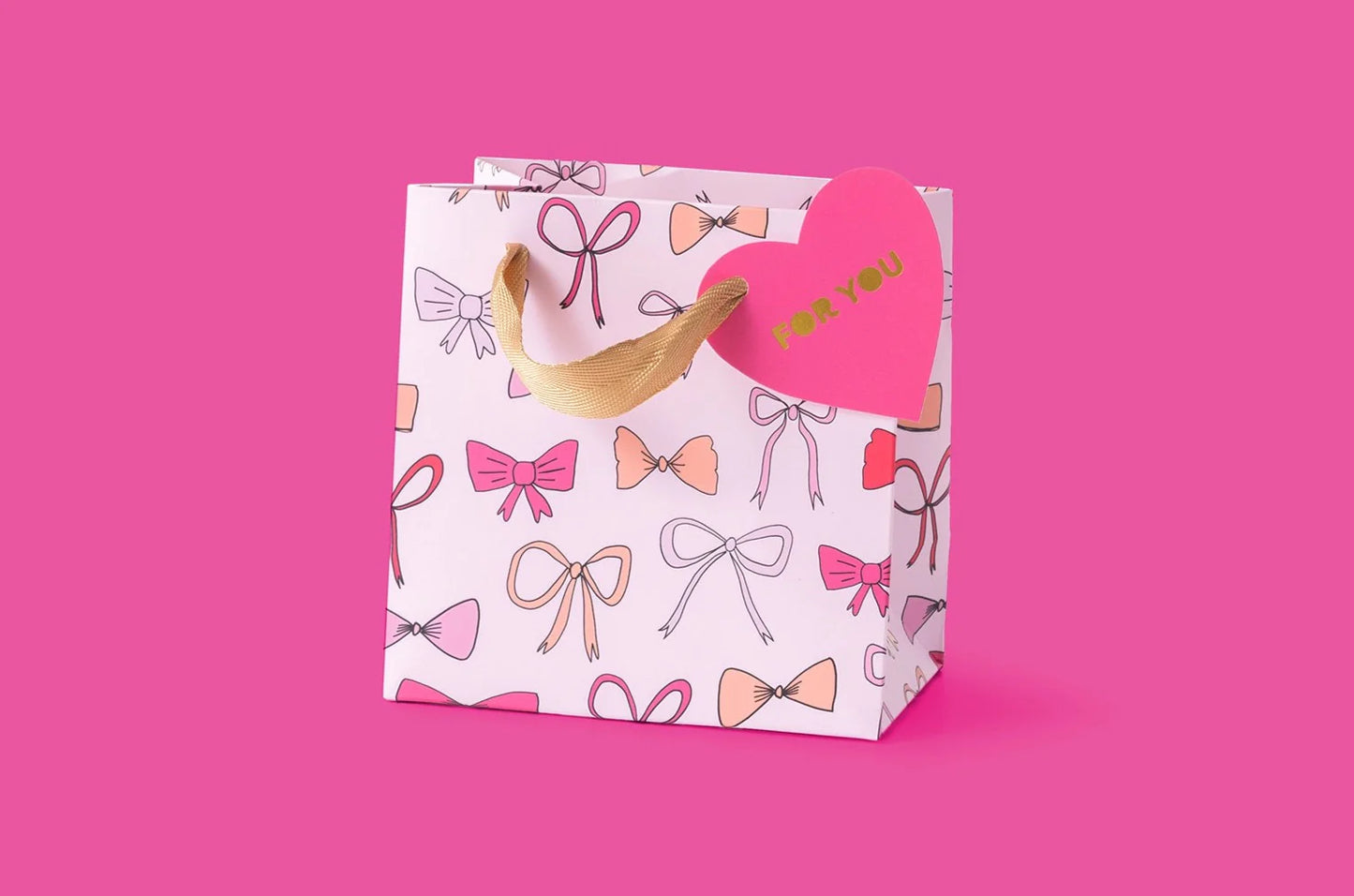 Mini Pink Bows Gift Bag