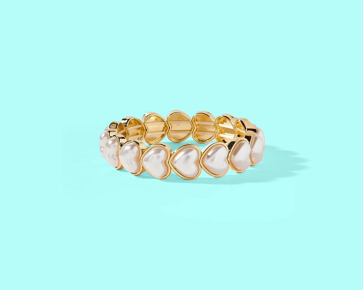Amore Pearl Hearts Bracelet