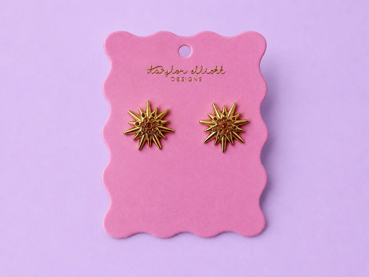 Bianca Brown Starburst Earrings