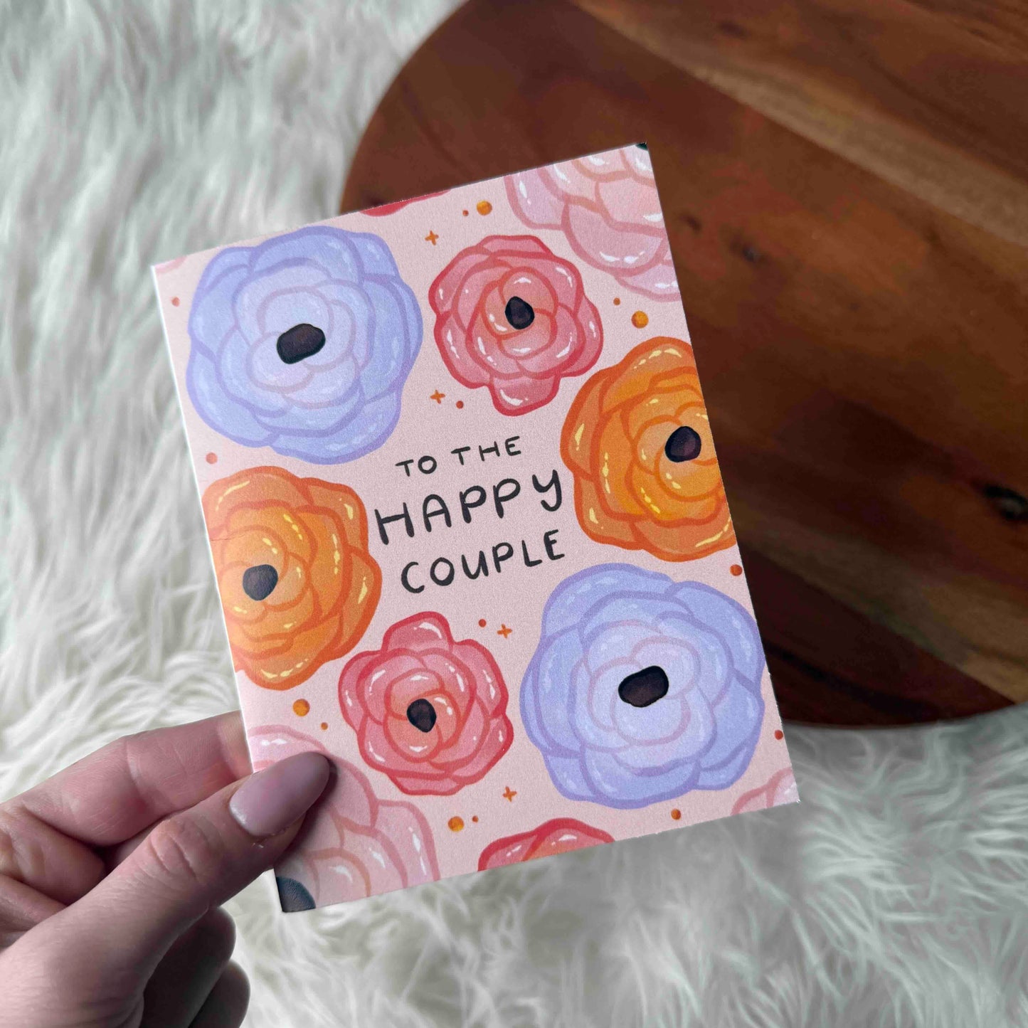 To The Happy Couple Rose Pattern Card