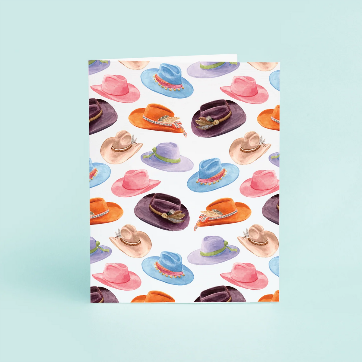 Colorful Cowboy Hat Card