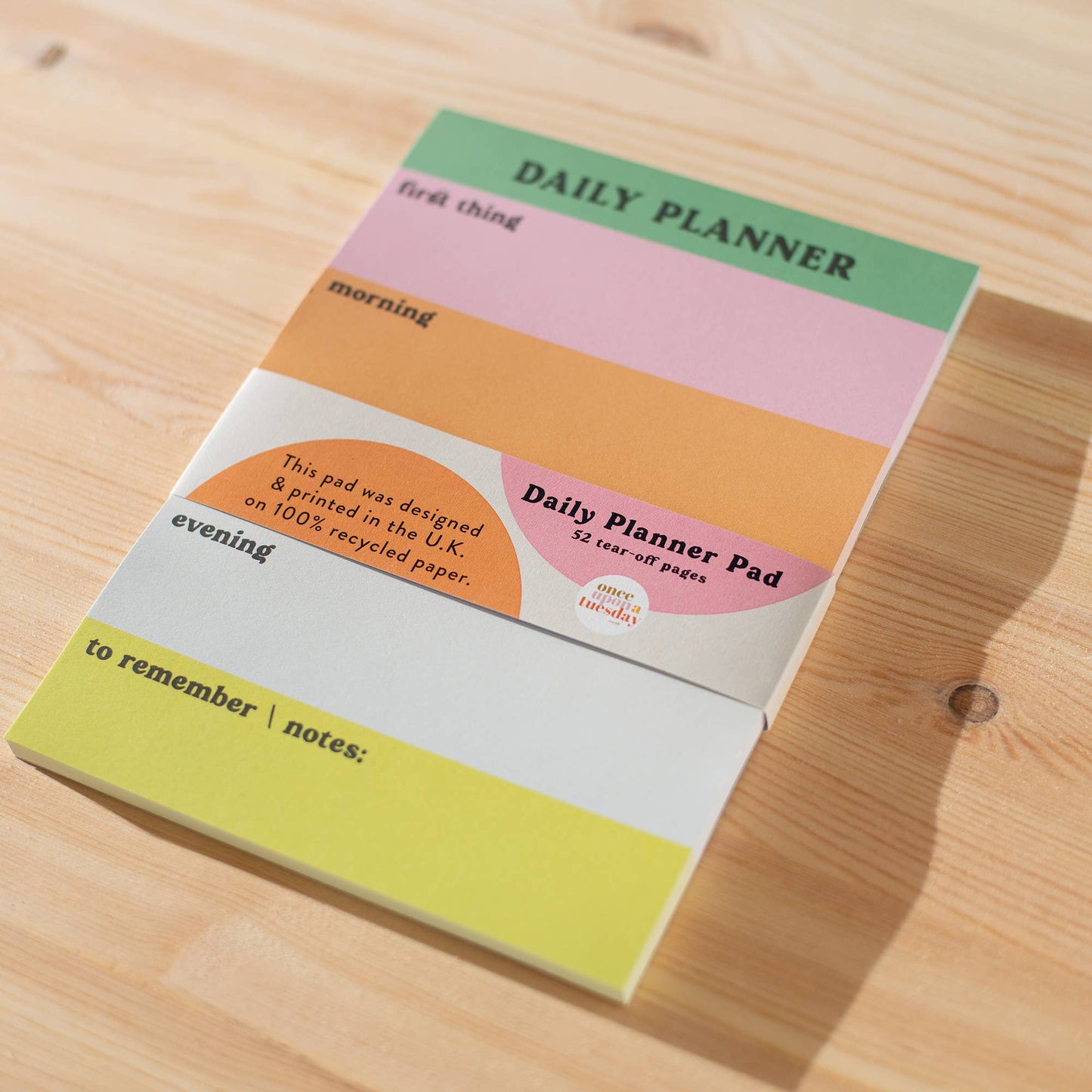 Color Block Notepad | Daily Planner Pad