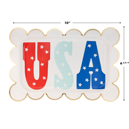 USA Scallop Plate
