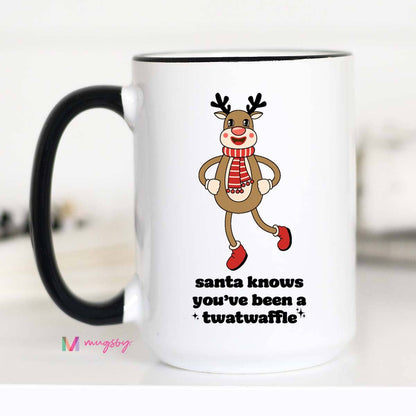 Santa Knows, Twatwaffle Mug