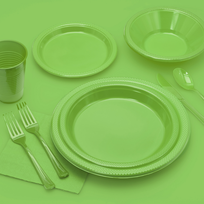 Lime Green Plastic Plates (9in./50ct.)