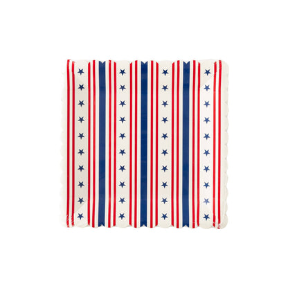Stars & Stripes Scallop Plate