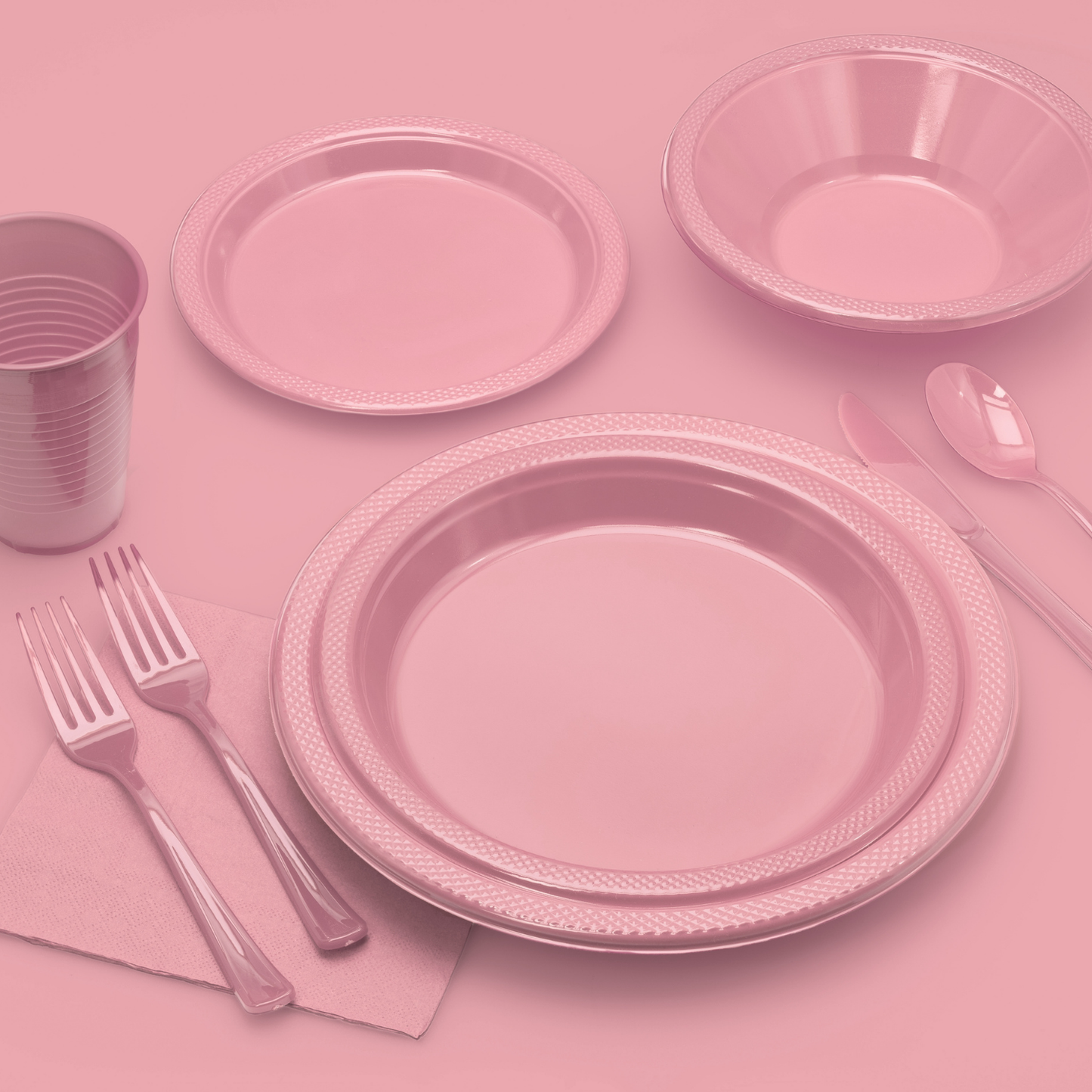 Baby Pink Plastic Plates (9in./50ct.)