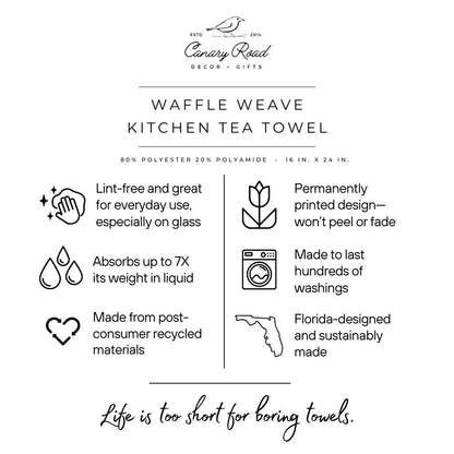 Spring Blooms Tea Towel