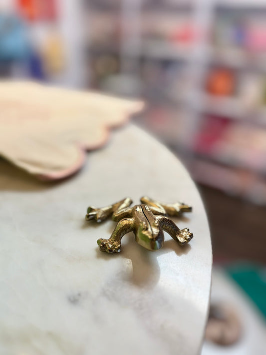 Gold Frog Card Holder