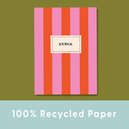 Hot Pink Stripe Notebook