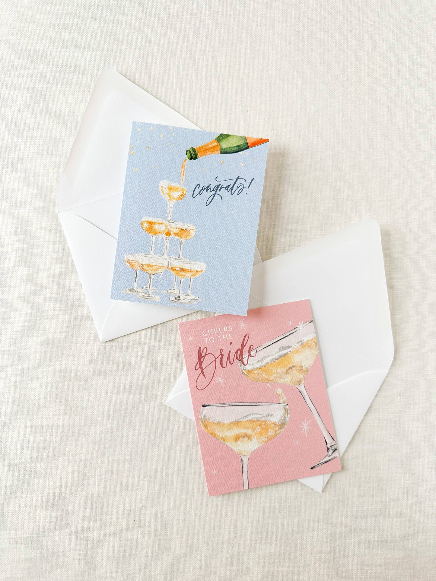 Champagne Tower Congrats Card