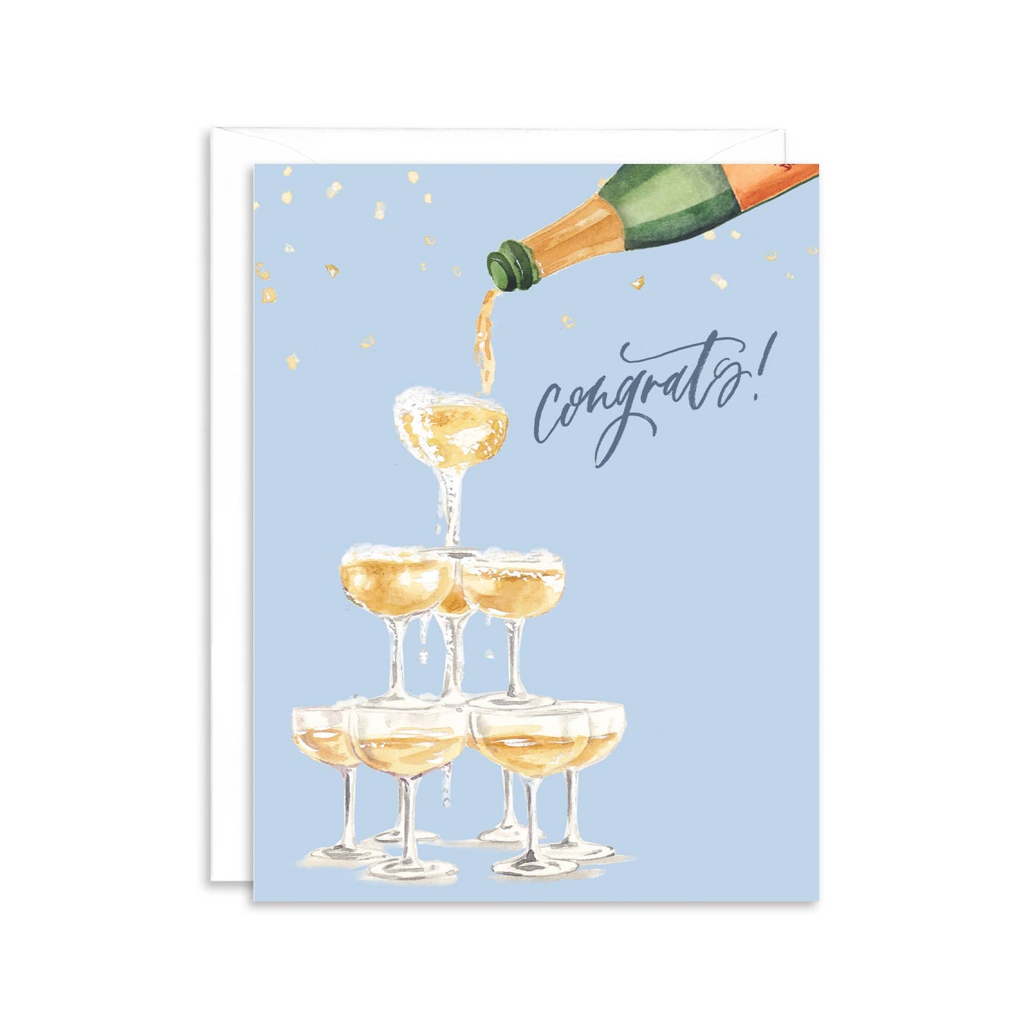 Champagne Tower Congrats Card