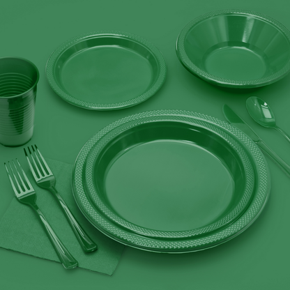 Emerald Green Plastic Plates (7in./50ct.)