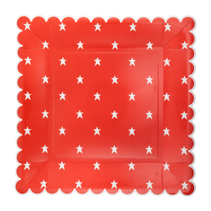 Red & Blue Star Plate Set