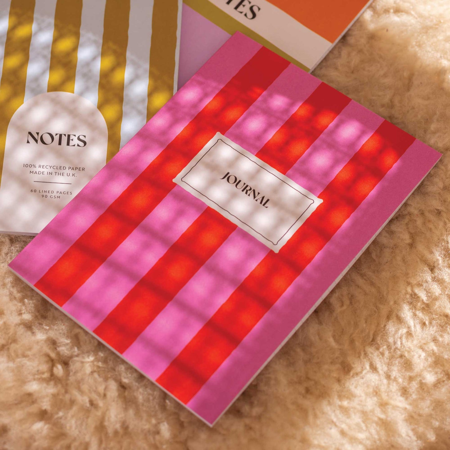 Hot Pink Stripe Notebook