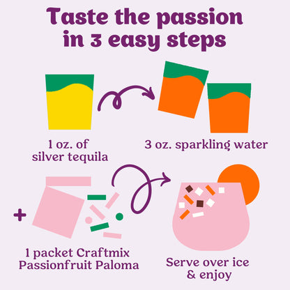 Passionfruit Paloma Cocktail / Mocktail Mix