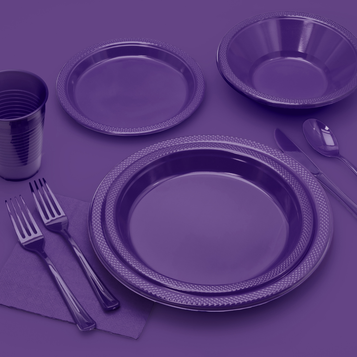 Purple Plastic Plates (9in./50ct.)