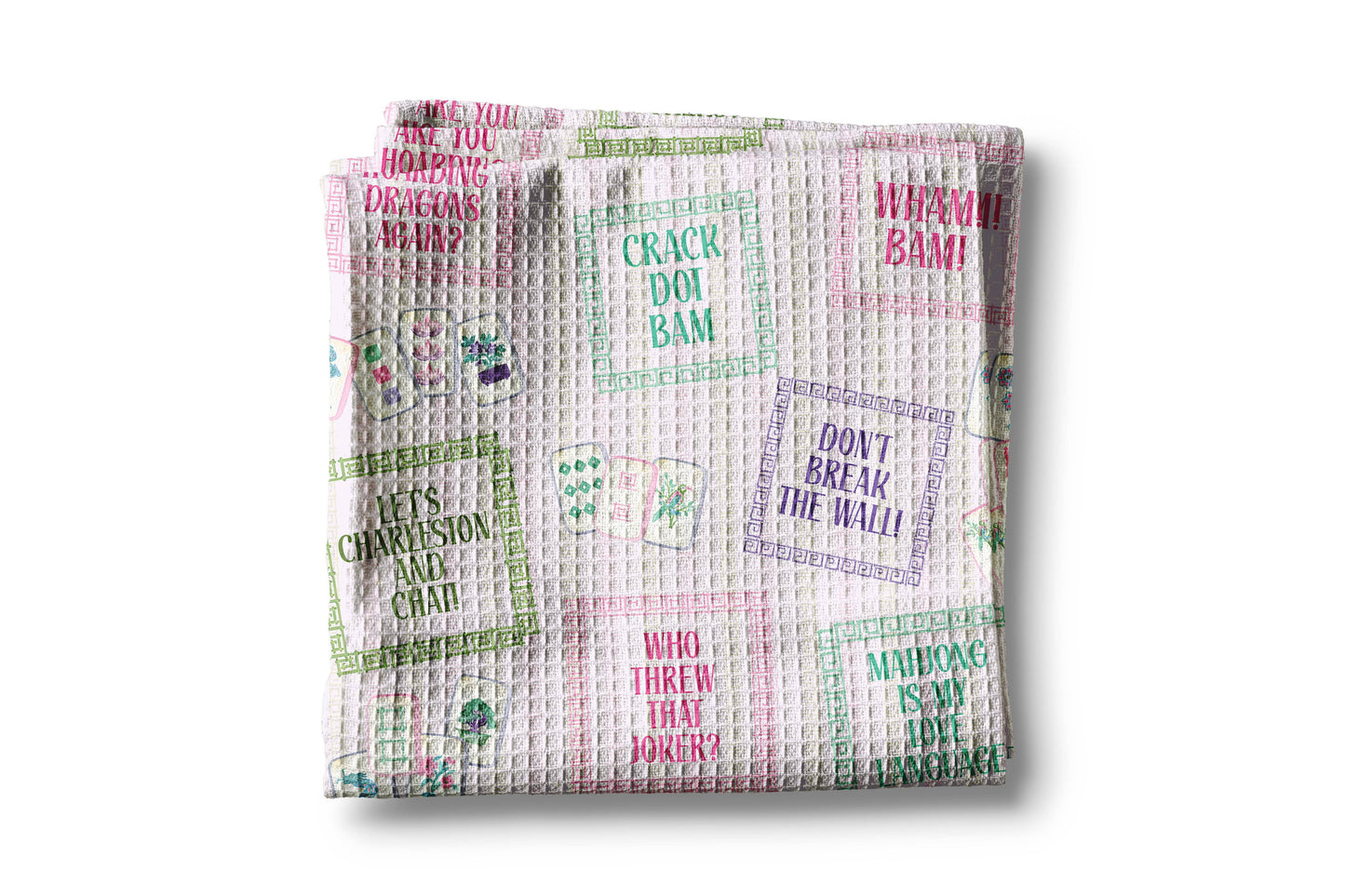 Mahjong Sayings Tea Towel