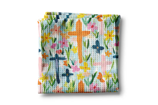 Watercolor Cross Tea Towel