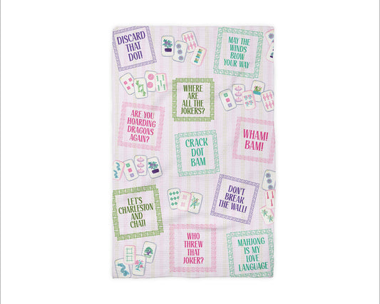 Mahjong Sayings Tea Towel