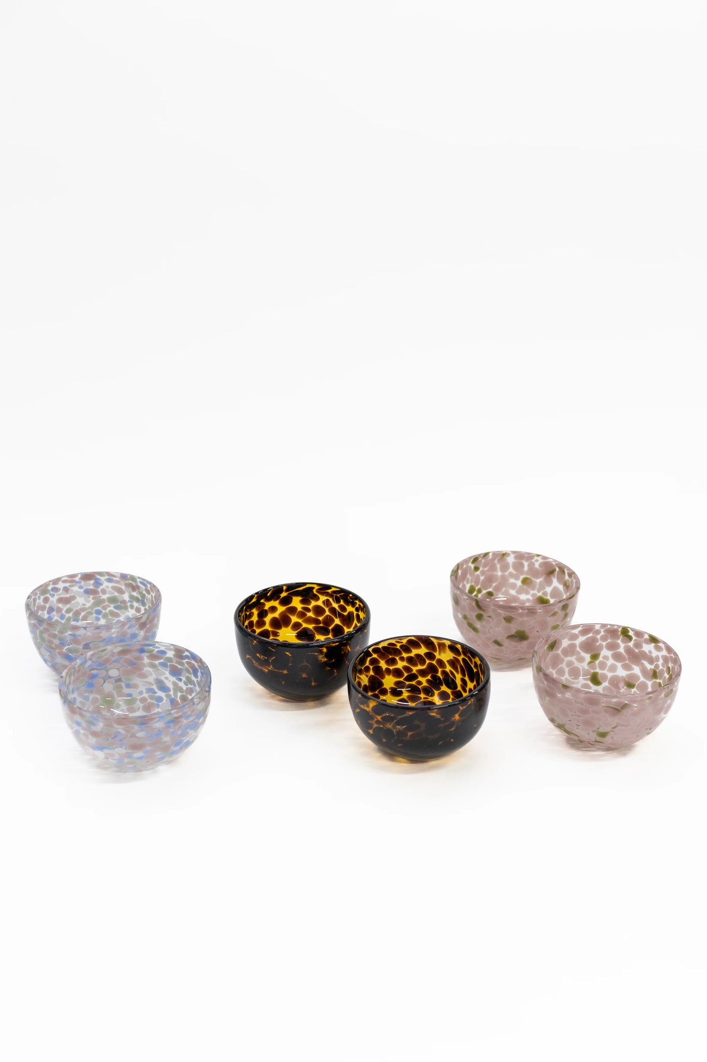 Hand Blown Snack Bowl Set