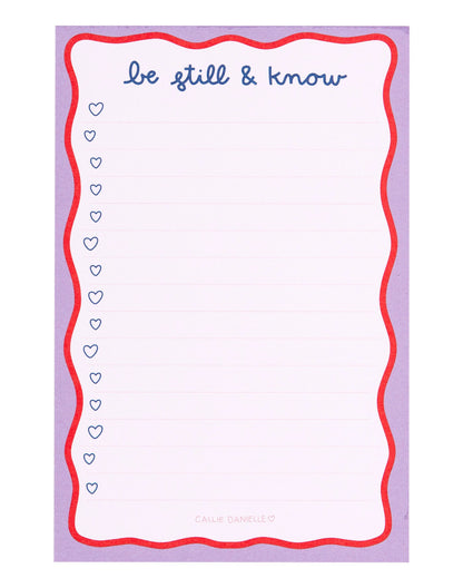 Be Still & Know Notepad