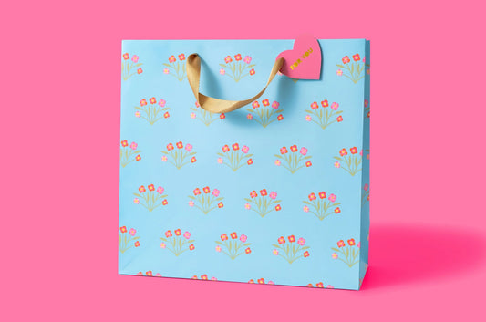 Blue Bouquets Gift Bag | Large