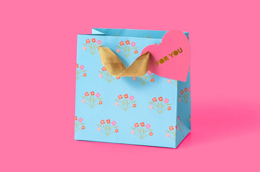 Mini Blue Bouquets Gift Bag