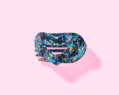 Blue Confetti Flat Clip