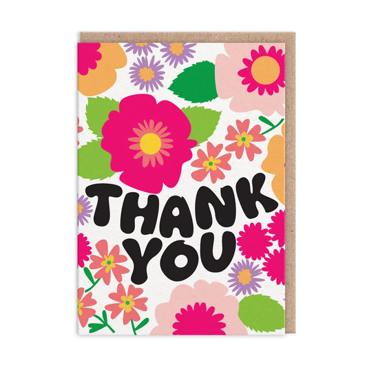 Bold Flowers Thank You Card